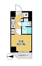SHOKEN Residence新丸子II 8階1Kの間取り
