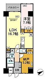 サンジョイアゼロ 3階1SLDKの間取り