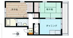 ジュネス小平C 2DKの間取図画像