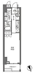 ハマチョウホテル&アパートメント 1Kの間取図画像