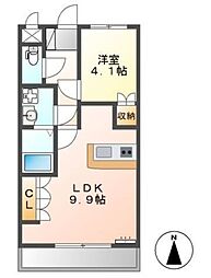 ルナ・ノート 1LDKの間取図画像