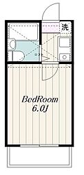 ベンジェール 1Kの間取図画像