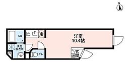 BIBLIO IIDABASHI 1Kの間取図画像