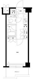 ルーブル目黒不動前 2階1Kの間取り