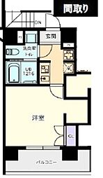 Pratique日本橋水天宮 7階1Kの間取り