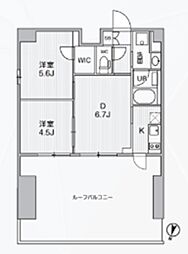 Alivis東十条 9階3Kの間取り