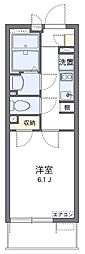 クレイノプレジャータウン3 1Kの間取図画像