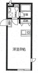 Kフラッツ ワンルームの間取図画像
