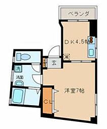 グレイスハイム駒込2 1DKの間取図画像
