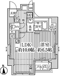 HF東中野レジデンス 1LDKの間取図画像