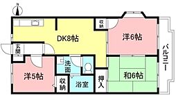 カーサ　エミネンス 3階3DKの間取り
