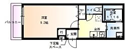 フジパレス蛍池北町 1Kの間取図画像