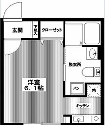 BrancheOMIYA ワンルームの間取図画像
