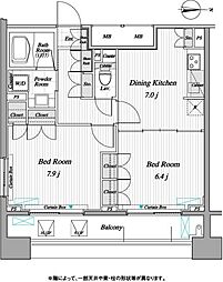 レジディア錦糸町2 10階2DKの間取り