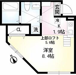 Grandioso東十条 2階1Kの間取り
