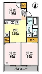 ネオハイムA 3DKの間取図画像