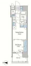アーバネックス菊川IV 1DKの間取図画像