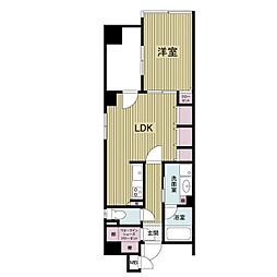 ノステルコート夕陽丘 1LDKの間取図画像