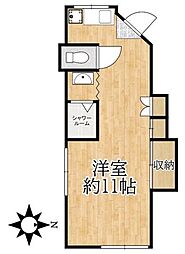 M&Bハウス1 ワンルームの間取図画像