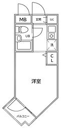 DOM二子新地 ワンルームの間取図画像