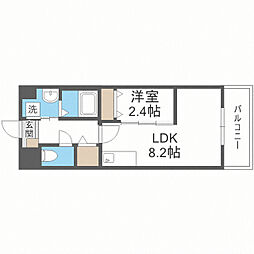 ライフフィールド諸岡 1LDKの間取図画像