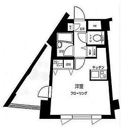 サンテミリオン目白西 1階ワンルームの間取り