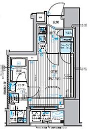 MAINSTAGE新御徒町 1Kの間取図画像