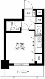 パレステュディオ日本橋浜町駅前 ワンルームの間取図画像