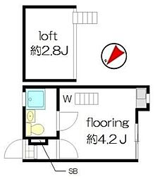 CLASSEA 1 1階ワンルームの間取り