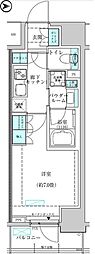 VIEQUBRIGHT蔵前 1Kの間取図画像