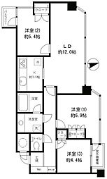 ニチレイ明石町ビル 3LDKの間取図画像