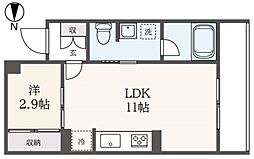 LapisConcordia 1LDKの間取図画像