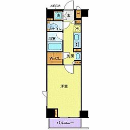 JR総武線 錦糸町駅 徒歩10分の賃貸マンション 5階1Kの間取り