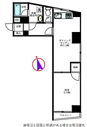 日興パレス西荻窪 8階1DKの間取り