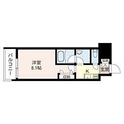 シャーメゾンステージ日野 1Kの間取図画像