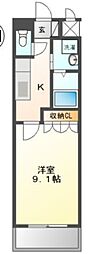 エクセルコート・まはたぎ 1Kの間取図画像
