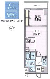 ラ・グリシーヌ 1LDKの間取図画像