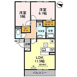 アドバンス 2LDKの間取図画像