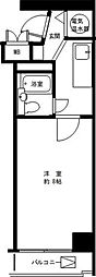 中銀第2新橋マンシオン 1Kの間取図画像