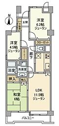 コスモパーク戸田弐番館 3LDKの間取図画像