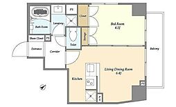 COMFORIA幡ヶ谷 1LDKの間取図画像