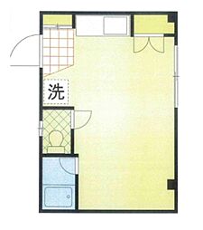永南ハイツ ワンルームの間取図画像
