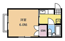 メゾンドアール 1Kの間取図画像