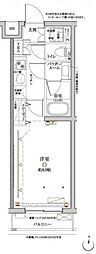 CRACIA目黒都立大学 1Kの間取図画像