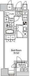 プライムアーバン池袋 1Kの間取図画像