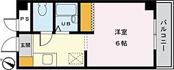 グリーンハイムヴィラながい 1Kの間取図画像
