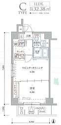リヴシティ錦糸町 1LDKの間取図画像