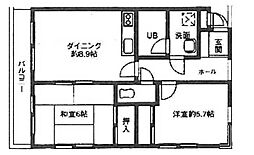 アネックスサクラ 2DKの間取図画像