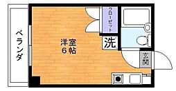 イレブン大久保日大前 3階1Kの間取り