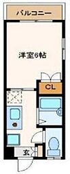 南中野アークヒルズ 1Kの間取図画像